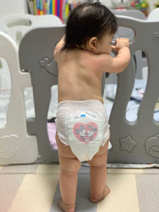 보솜이 베이비케어 팬티형 기저귀 — 5점을 준 리뷰어가 2019년 3월 올린 사용 사진