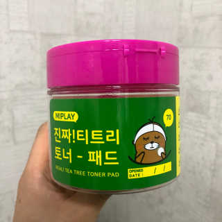 미플레이 진짜 티트리 토너 패드 — 4.5점을 준 리뷰어가 2018년 11월 올린 사용 사진