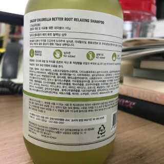 달리프 클로렐라 베러 루트 릴렉싱 샴푸 500ml — 4점을 준 리뷰어가 2018년 12월 올린 사용 사진