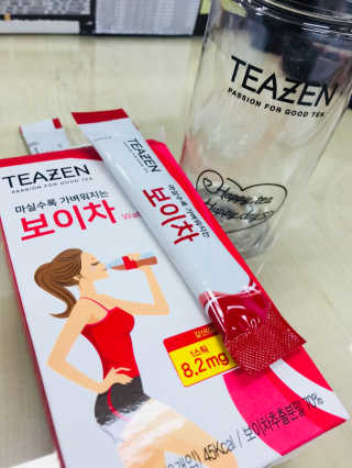티젠 보이차 + 마이보틀 세트 — 5점을 준 리뷰어가 2018년 6월 올린 사용 사진