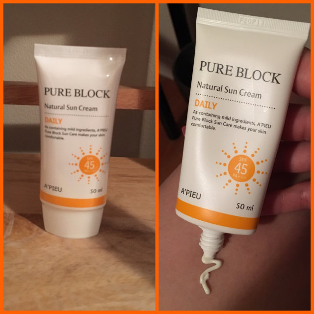 PURE BLOCK NATURAL DAILY SUN CREAM 리뷰 사진