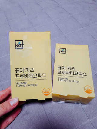 네츄럴굿띵스 퓨어 키즈 프로바이오틱스 60포 — 4점을 준 리뷰어가 2019년 6월 올린 사용 사진