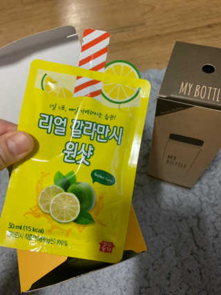 장수농가 리얼깔라만시 원샷 50ml 10팩+보틀 — 5점을 준 리뷰어가 2019년 5월 올린 사용 사진