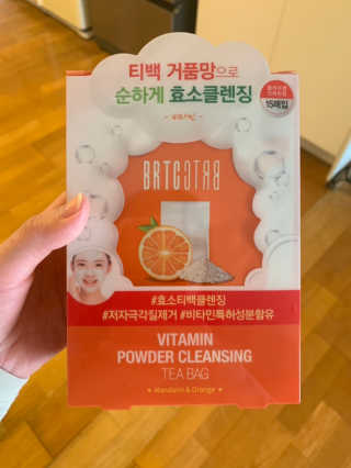 비알티씨 V10 파우더 클렌징 티백 2종 — 5점을 준 리뷰어가 2019년 1월 올린 사용 사진