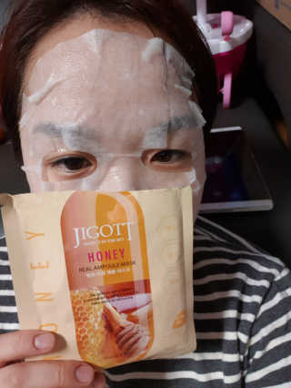지고트 마스크팩 16종 — 4점을 준 리뷰어가 2019년 2월 올린 사용 사진