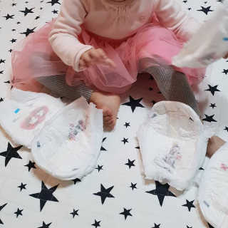 보솜이 베이비케어 팬티형 기저귀 — 5점을 준 리뷰어가 2019년 2월 올린 사용 사진