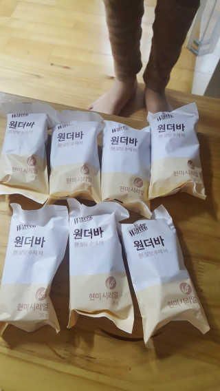 원더그린 無설탕 수제 바, 원더바 현미시리얼 — 5점을 준 리뷰어가 2017년 12월 올린 사용 사진