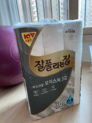잘풀리는집 부드러운 모이스처 3겹 화장지 30롤 — 5점을 준 리뷰어가 2019년 5월 올린 사용 사진