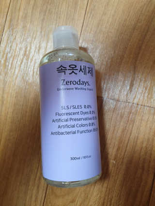 제로데이즈 천연 주방전용세제 + 여성속옷세제 — 5점을 준 리뷰어가 2020년 1월 올린 사용 사진