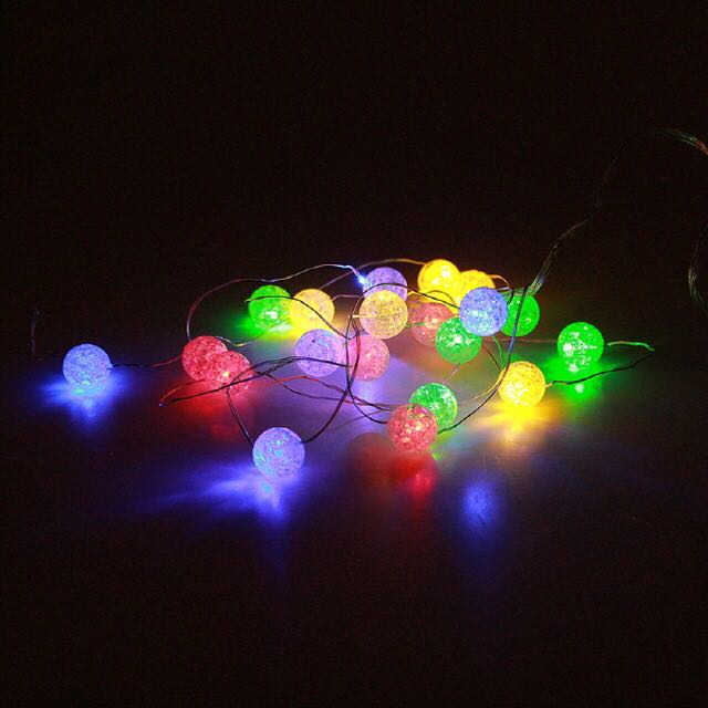 LED 칼라 캔디볼 건전지전구 20P 리뷰 사진