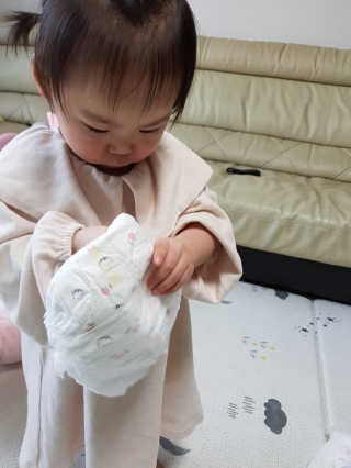 보솜이 리얼코튼 팬티형 — 5점을 준 리뷰어가 2019년 3월 올린 사용 사진