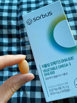 소버스 식물성 오메가3 DHA 600 — 5점을 준 리뷰어가 2020년 3월 올린 사용 사진
