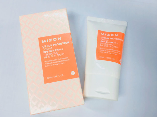 미즈온 UV 선 프로텍터 크림 SPF50+ PA+++ 리뷰 사진