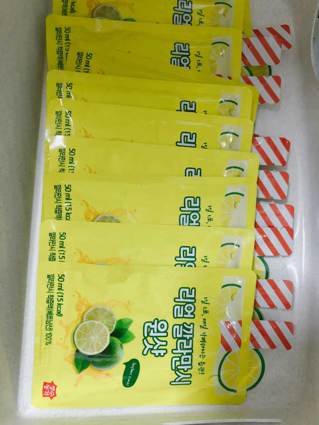 장수농가 리얼깔라만시 원샷 50ml 10팩+보틀 리뷰 사진
