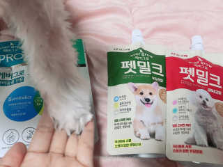 [빙그레] 에버그로 생유산균 1봉（10포입）+펫밀크2팩 — 3점을 준 리뷰어가 2019년 5월 올린 사용 사진