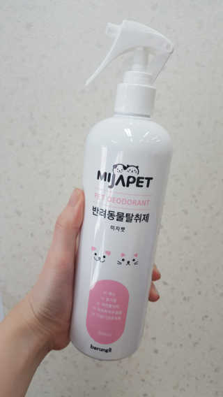 미자펫 반려동물탈취제 500ml — 5점을 준 리뷰어가 2018년 8월 올린 사용 사진