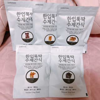 [펫토리아] 한입뚝딱 강아지 수제간식 BEST 5종 — 5점을 준 리뷰어가 2019년 2월 올린 사용 사진