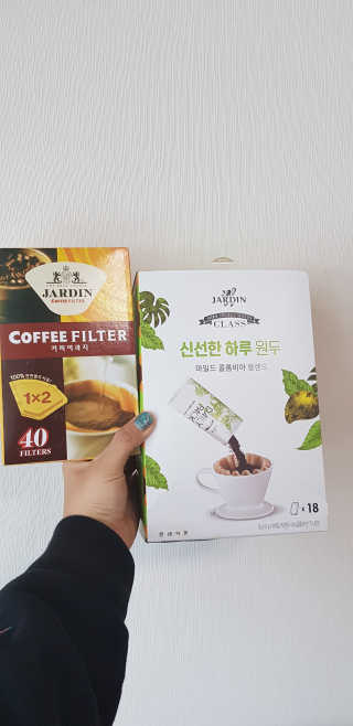 (주)쟈뎅 [쟈뎅] 클래스 신선한 하루 원두+여과지 SET — 5점을 준 리뷰어가 2019년 3월 올린 사용 사진