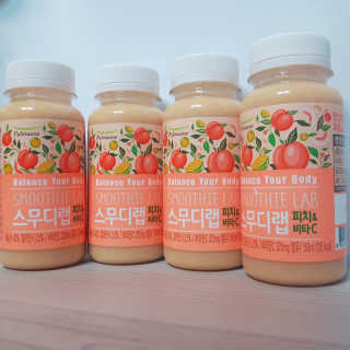 풀무원 스무디랩 피치&비타 — 3.83점을 준 리뷰어가 2017년 11월 올린 사용 사진