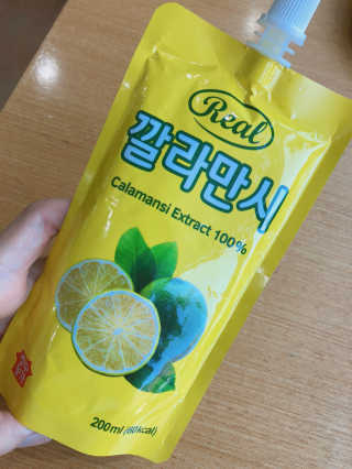 장수농가 리얼깔라만시 — 5점을 준 리뷰어가 2018년 4월 올린 사용 사진
