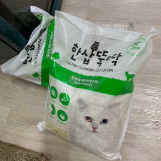 [펫토리아] BEST 고양이두부모래 6L 한삽뚝딱 — 4점을 준 리뷰어가 2019년 2월 올린 사용 사진