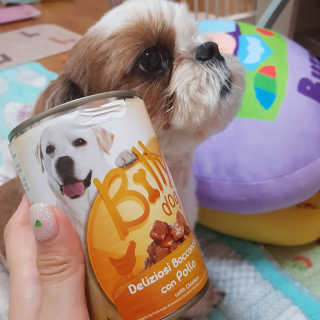 [펫토리아]배피 고양이,빌리강아지 대용량주식캔 — 5점을 준 리뷰어가 2019년 7월 올린 사용 사진