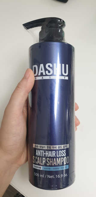 다슈코리아 다슈 데일리 단백질 한방 두피 골드 샴푸 500ml — 4점을 준 리뷰어가 2019년 9월 올린 사용 사진