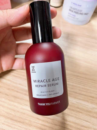 땡큐파머 미라클 에이지 리페어 세럼 — 3점을 준 리뷰어가 2019년 9월 올린 사용 사진
