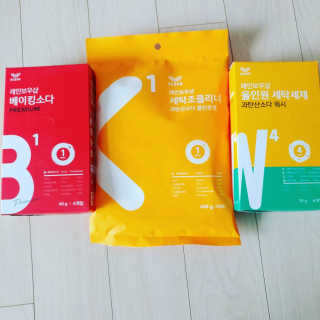 레인보우샵 올인원세탁세제,베이킹소다 스틱포6개입+세탁조클리너 — 4.5점을 준 리뷰어가 2018년 4월 올린 사용 사진