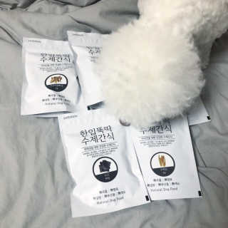 [펫토리아] 한입뚝딱 강아지 수제간식 BEST 5종 — 5점을 준 리뷰어가 2019년 2월 올린 사용 사진