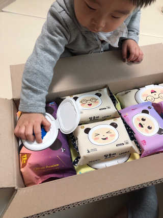 달곰이 물티슈 — 4.5점을 준 리뷰어가 2019년 1월 올린 사용 사진