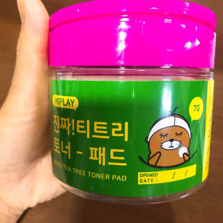 미플레이 진짜 티트리 토너 패드 — 5점을 준 리뷰어가 2018년 11월 올린 사용 사진