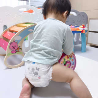보솜이 베이비케어 팬티형 기저귀 — 5점을 준 리뷰어가 2019년 3월 올린 사용 사진