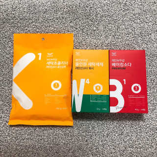 레인보우샵 올인원세탁세제,베이킹소다 스틱포6개입+세탁조클리너 — 4.67점을 준 리뷰어가 2018년 4월 올린 사용 사진