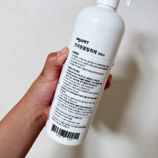미자펫 반려동물탈취제 500ml — 5점을 준 리뷰어가 2018년 8월 올린 사용 사진