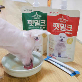 [빙그레] 에버그로 생유산균 1봉（10포입）+펫밀크2팩 — 4점을 준 리뷰어가 2019년 5월 올린 사용 사진
