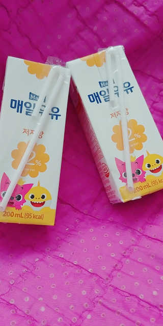 매일우유 멸균 매일우유 저지방 2프로 멸균 핑크퐁 에디션 6입 — 5점을 준 리뷰어가 2018년 1월 올린 사용 사진