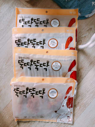 [펫토리아] 뚝딱뚝딱 400g 강아지 간식 베스트5종 — 4.5점을 준 리뷰어가 2019년 1월 올린 사용 사진