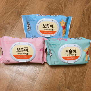 보솜이 아기물티슈 베이비케어 푸에디션 캡 74매 10입 — 4점을 준 리뷰어가 2019년 4월 올린 사용 사진