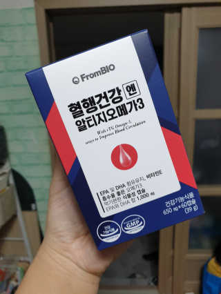 프롬바이오 혈액순환과 눈 건강을 동시에 혈행건강엔알티지오메3 — 4점을 준 리뷰어가 2019년 12월 올린 사용 사진