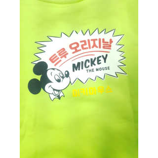 인디고뱅크키즈 레트로 미키 그래픽 맨투맨 — 5점을 준 리뷰어가 2020년 2월 올린 사용 사진