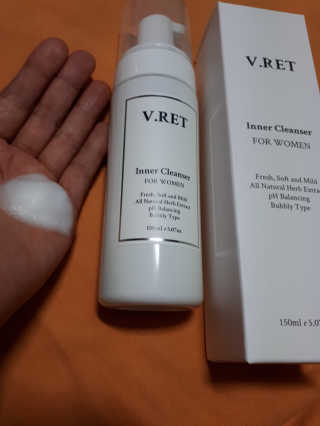 V.RET 브이렛 여성청결제 — 5점을 준 리뷰어가 2018년 10월 올린 사용 사진