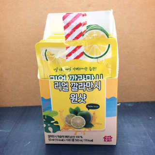 장수농가 리얼깔라만시 원샷 50ml 10팩+보틀 — 4점을 준 리뷰어가 2019년 5월 올린 사용 사진
