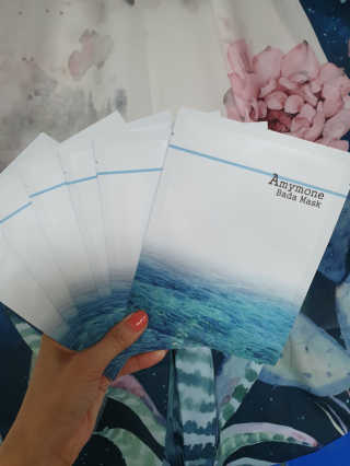 고보습에 화이트닝 아미모네 바다마스크팩 10매입 — 5점을 준 리뷰어가 2019년 10월 올린 사용 사진