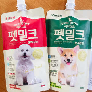 [빙그레] 에버그로 생유산균 1봉（10포입）+펫밀크2팩 — 5점을 준 리뷰어가 2019년 5월 올린 사용 사진