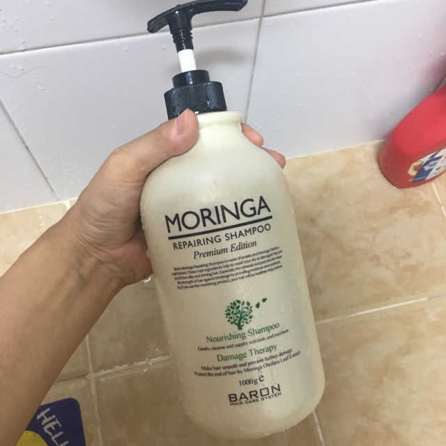 바론 모링가 리페어링 샴푸 1000g 리뷰 사진