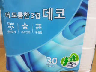 잘풀리는집 더 도톰한 3겹 데코 30롤 — 5점을 준 리뷰어가 2018년 5월 올린 사용 사진