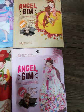 엔젤김 ANGEL GIM 춘하추동 김스낵 4종 — 5점을 준 리뷰어가 2019년 7월 올린 사용 사진