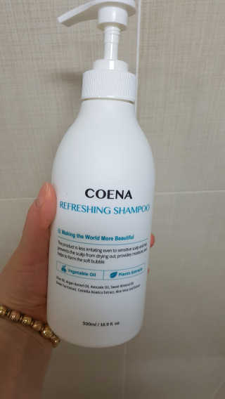 코에나샴푸 500ml — 4점을 준 리뷰어가 2019년 8월 올린 사용 사진