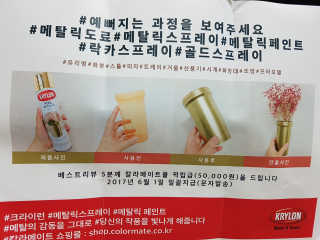 크라이런 프리미엄 메탈릭 스프레이 — 4.75점을 준 리뷰어가 2017년 5월 올린 사용 사진